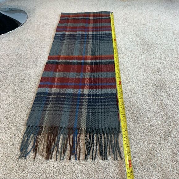 V. FRAAS gray red multicoloured unisex scarf - Picture 3 of 5